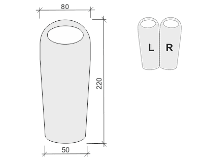Схематическое изображение спальника для походов Campo