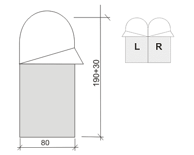Схематическое изображение спальника для походов Asleep
