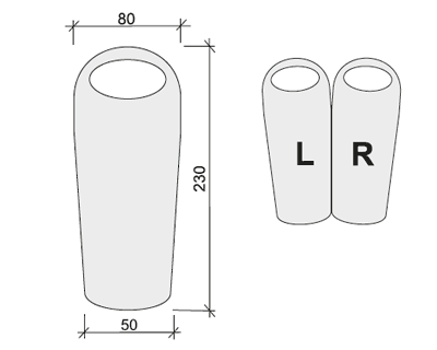 Схематическое изображение спальника для походов Siesta Long