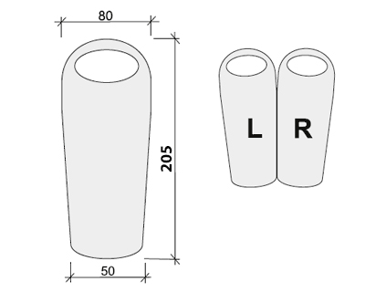 Схематическое изображение спальника для походов Siesta Regular